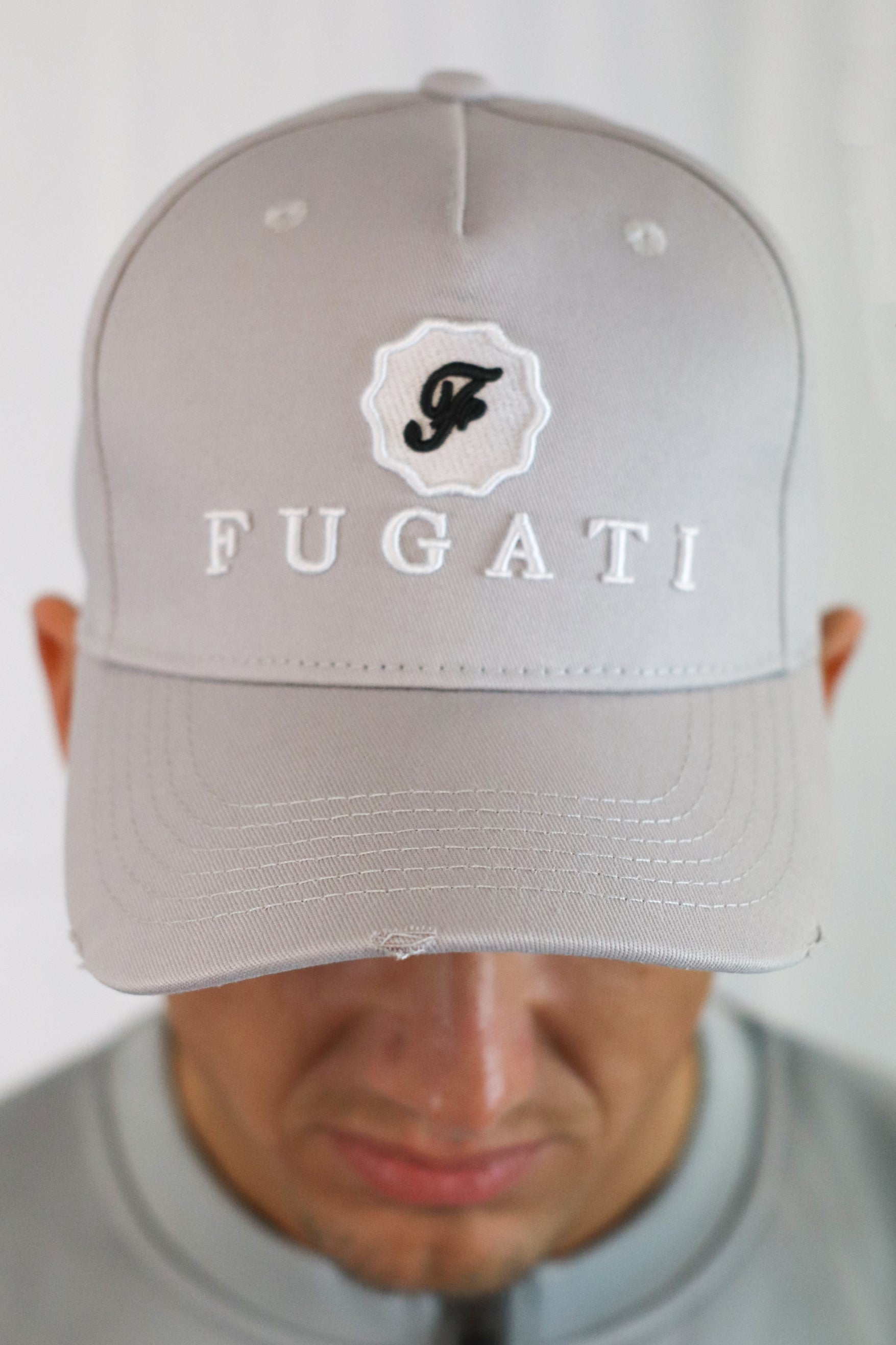 Grey Baseball Cap with Black Fugati Logo